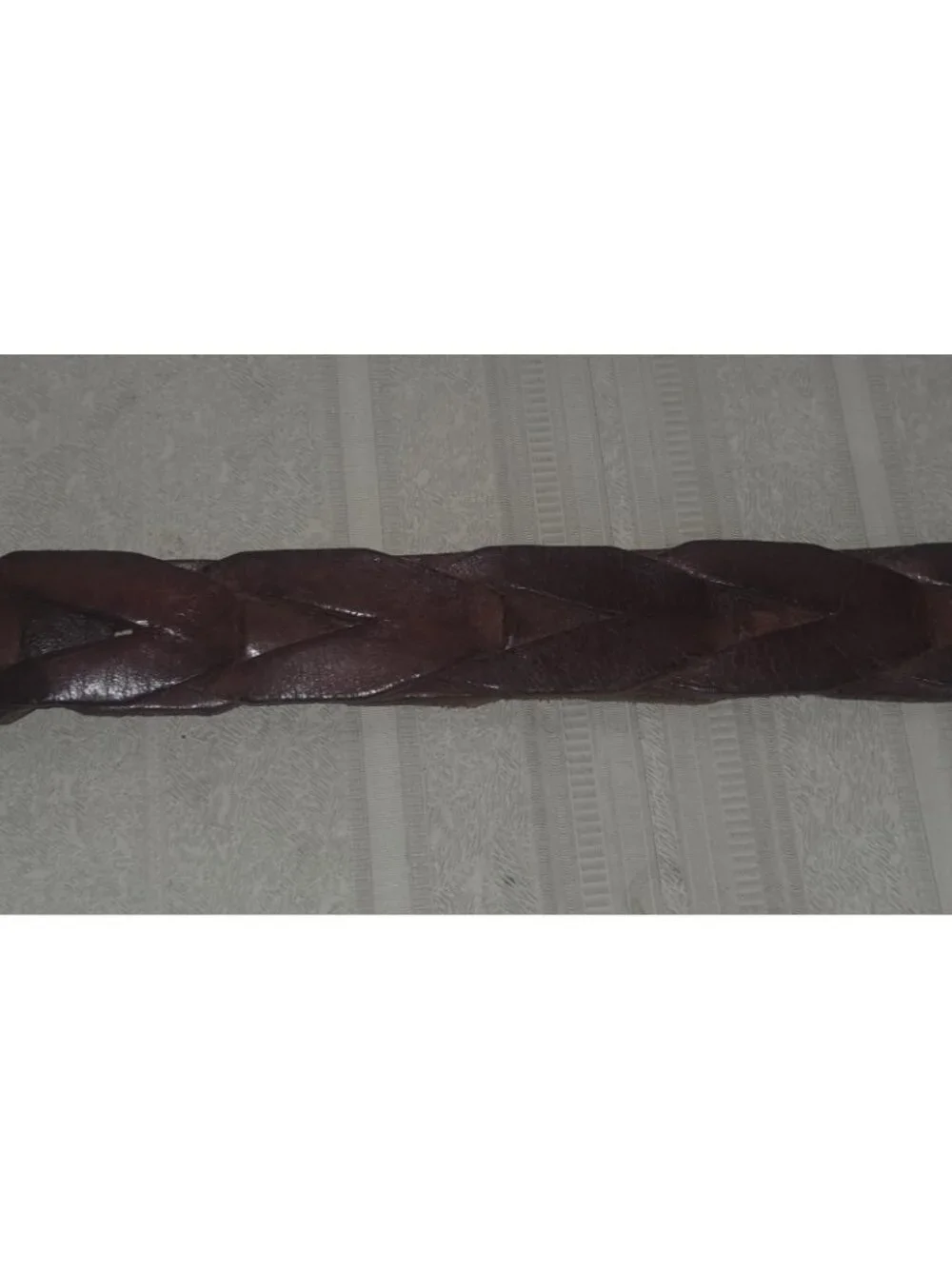 Vtg POLO Ralph Lauren Braided Brown Leather Belt England Brass Buckle Mens 36